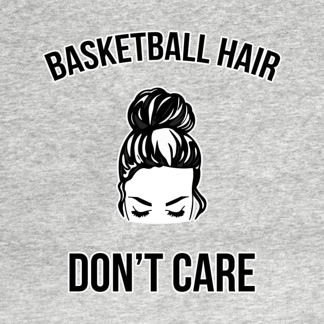 Basketball Hair Don't Care Messy Bun Ball Player by charlescheshire